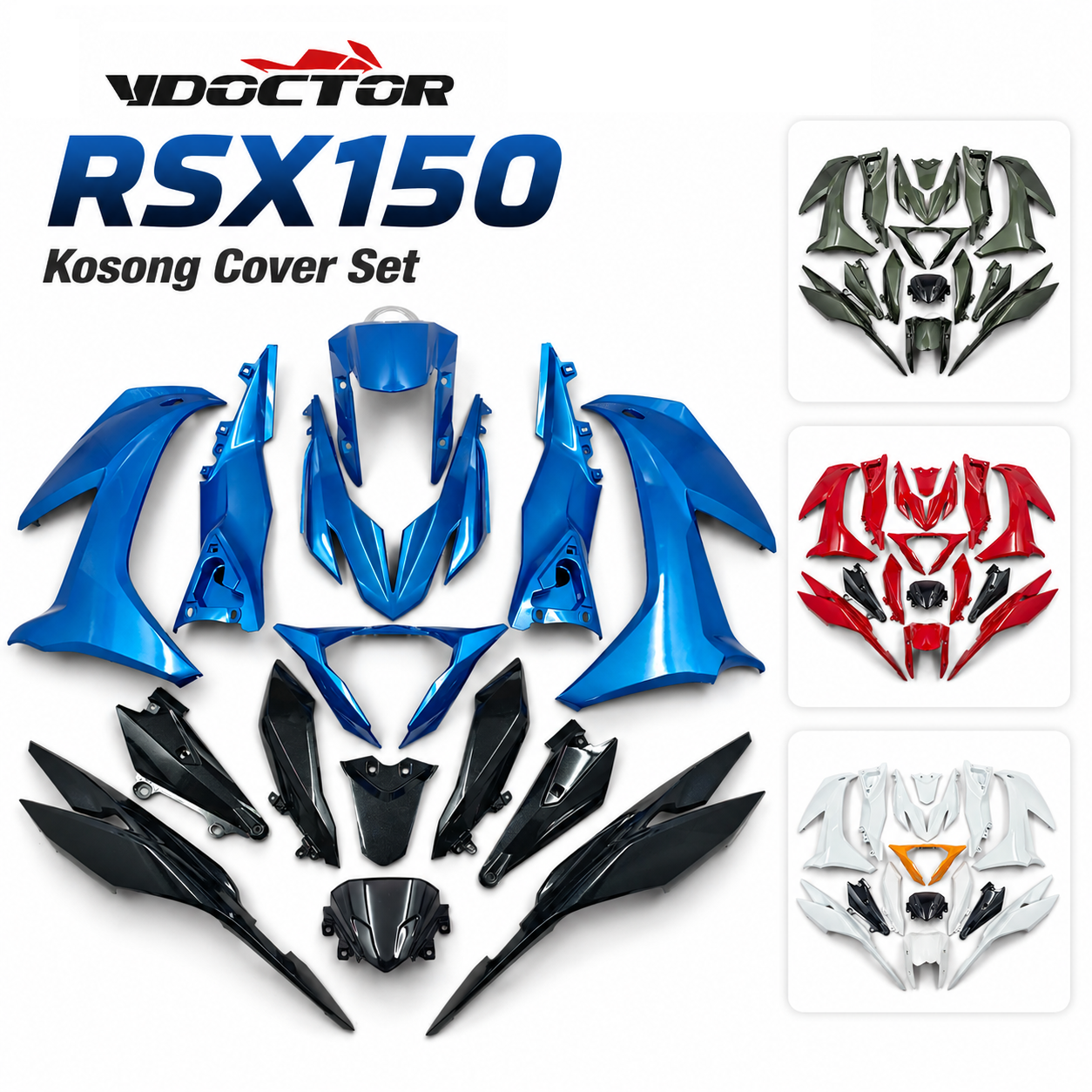 RSX150 Doctor Kosong Cover Set Motor ( 9 Color )