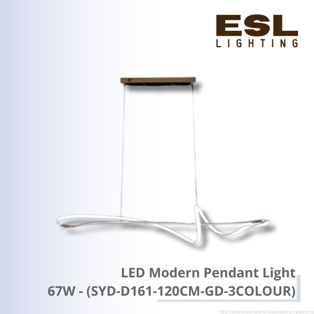 LED Modern Pendant Light 67W - SYD-D161-120CM-GD-3COLOUR