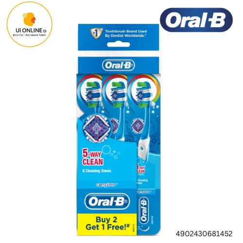 Oral-B Complete 5 Way Clean Medium Manual Toothbrush (3 Pcs) *1452