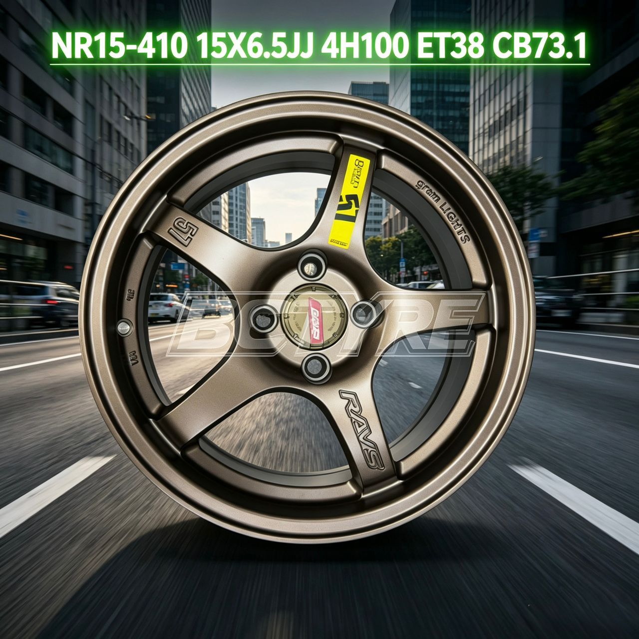 NR15-410 15X6.5JJ 4H100 ET38 CB73.1