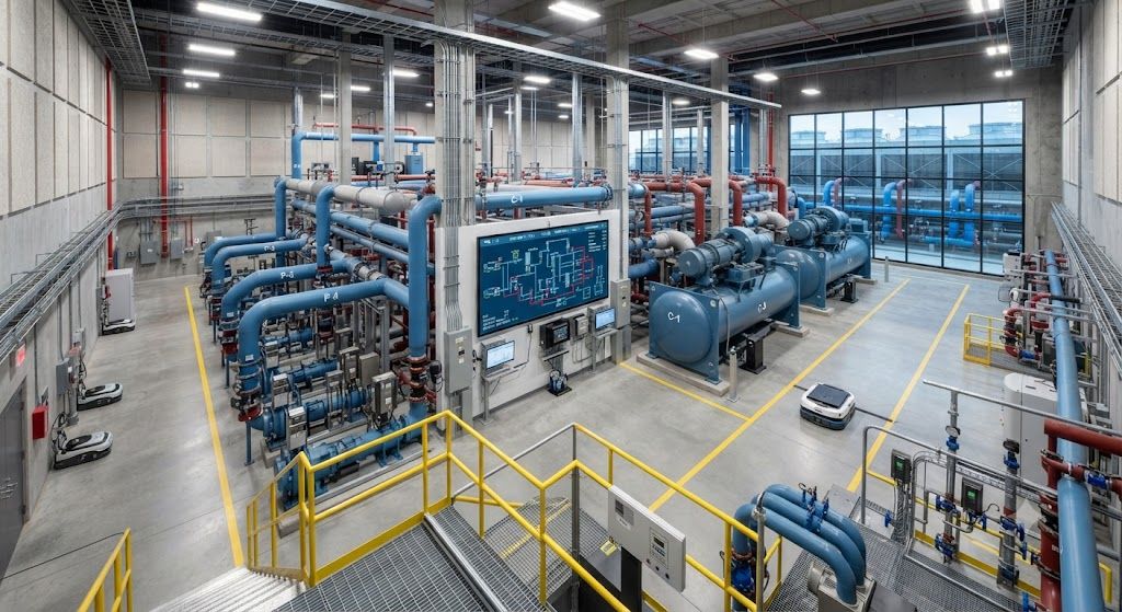 Data center continuous cooling plant engineering