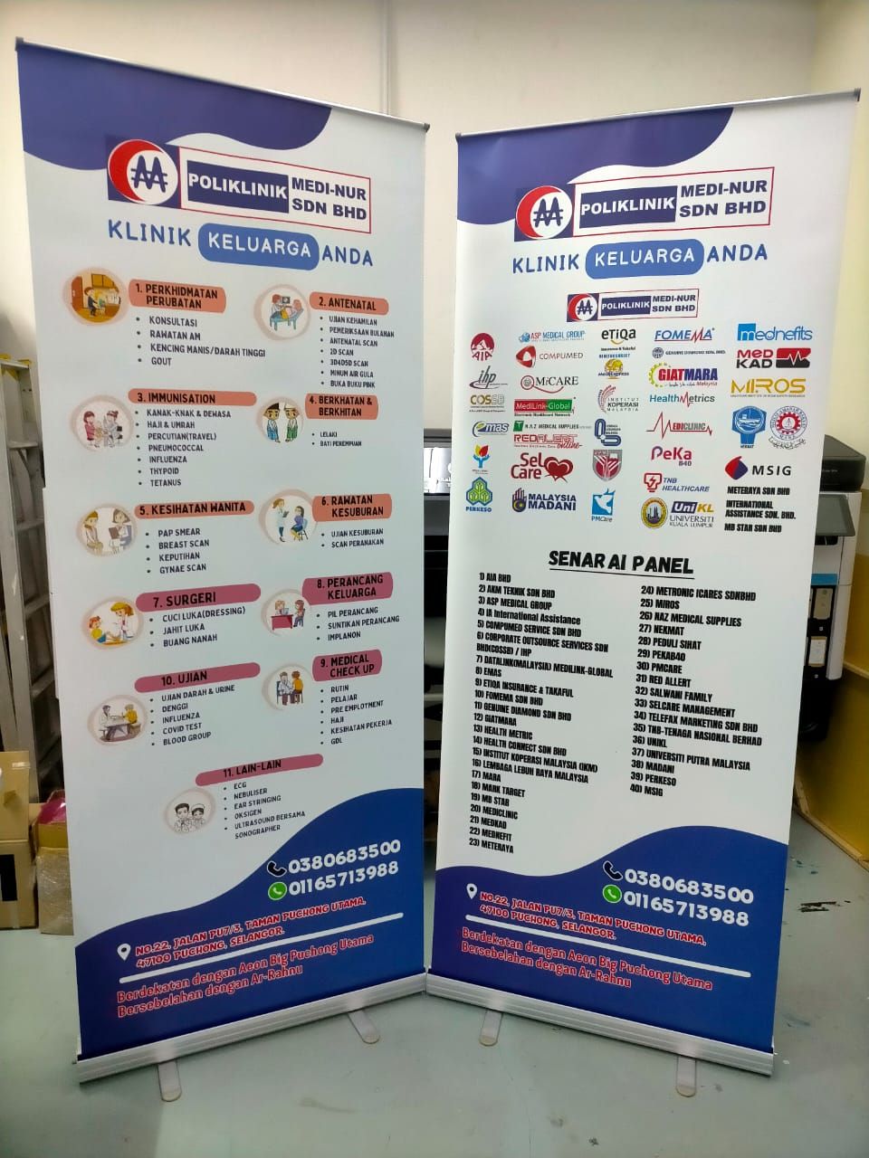 Roll Up Bunting Poliklinik Medi-Nur