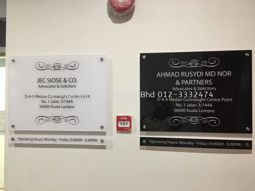 ACRYLIC PANEL SIGNBOARD (JEC SIOSE & CO, CHERAS, 2020)