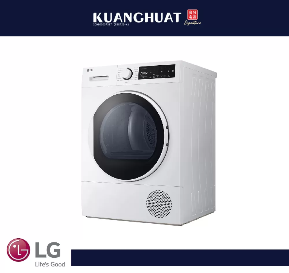 LG 8kg Inverter Heat Pump Dryer with Gentle Dry & Sensor Dry RD08NHP5W