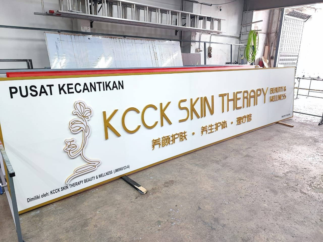 3D Signboard for Beauty Center KCCK Skin Therapy Beauty & Wellness