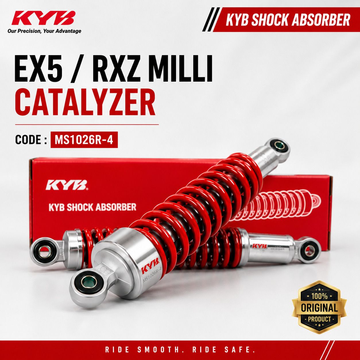 KAYABA RXZ EX5 MILLI CATALYZER BOSS REAR ABSORBER MS1026R-4