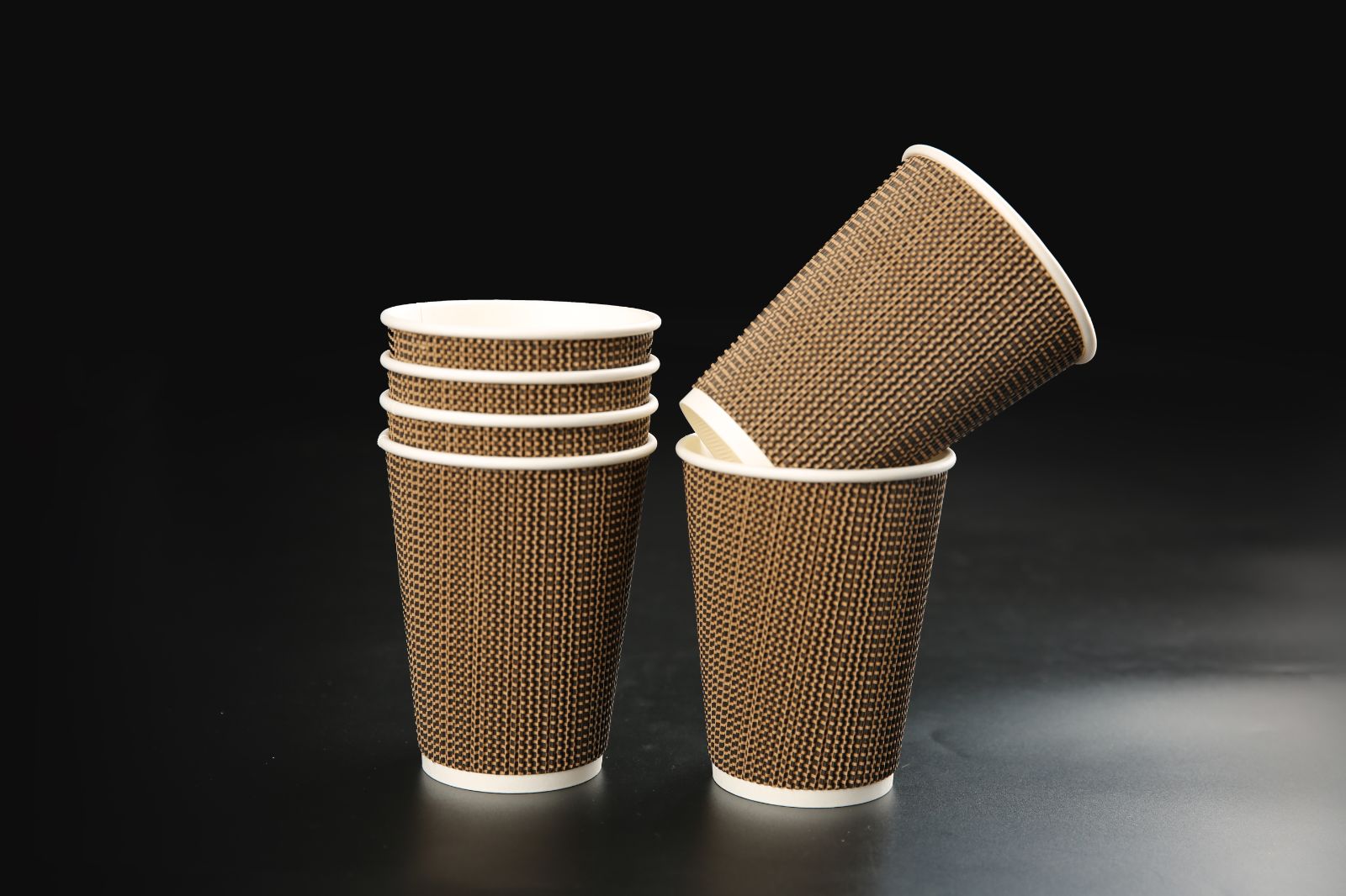 Ribbed Paper Cup and Lid