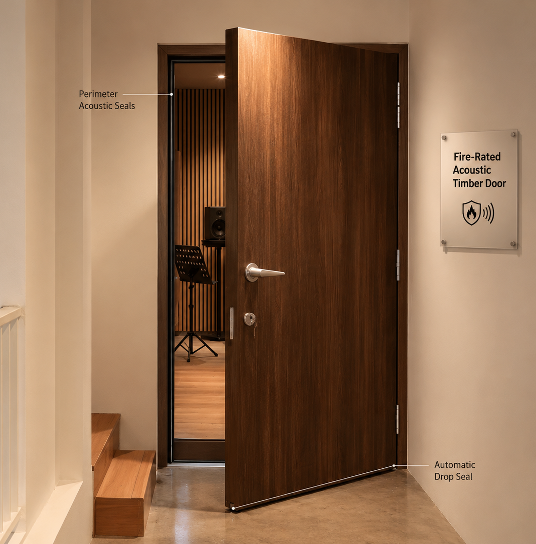 Acoustic and Fire Rated Timber Door