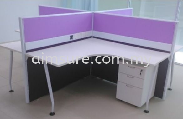 4 Cluster L Shape Workstation Furniture With Centre Wire Trunking 4-cluster-l-shape-workstation-furniture-with-centre-wire-trunking