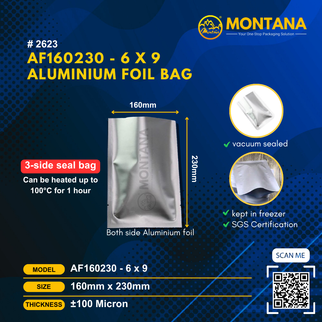 (2623) AF160230 - 6 x 9 ALUMINIUM FOIL BAG