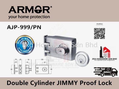 ARMOR DOUBLE CYLINDER JIMMY PROOF LOCK