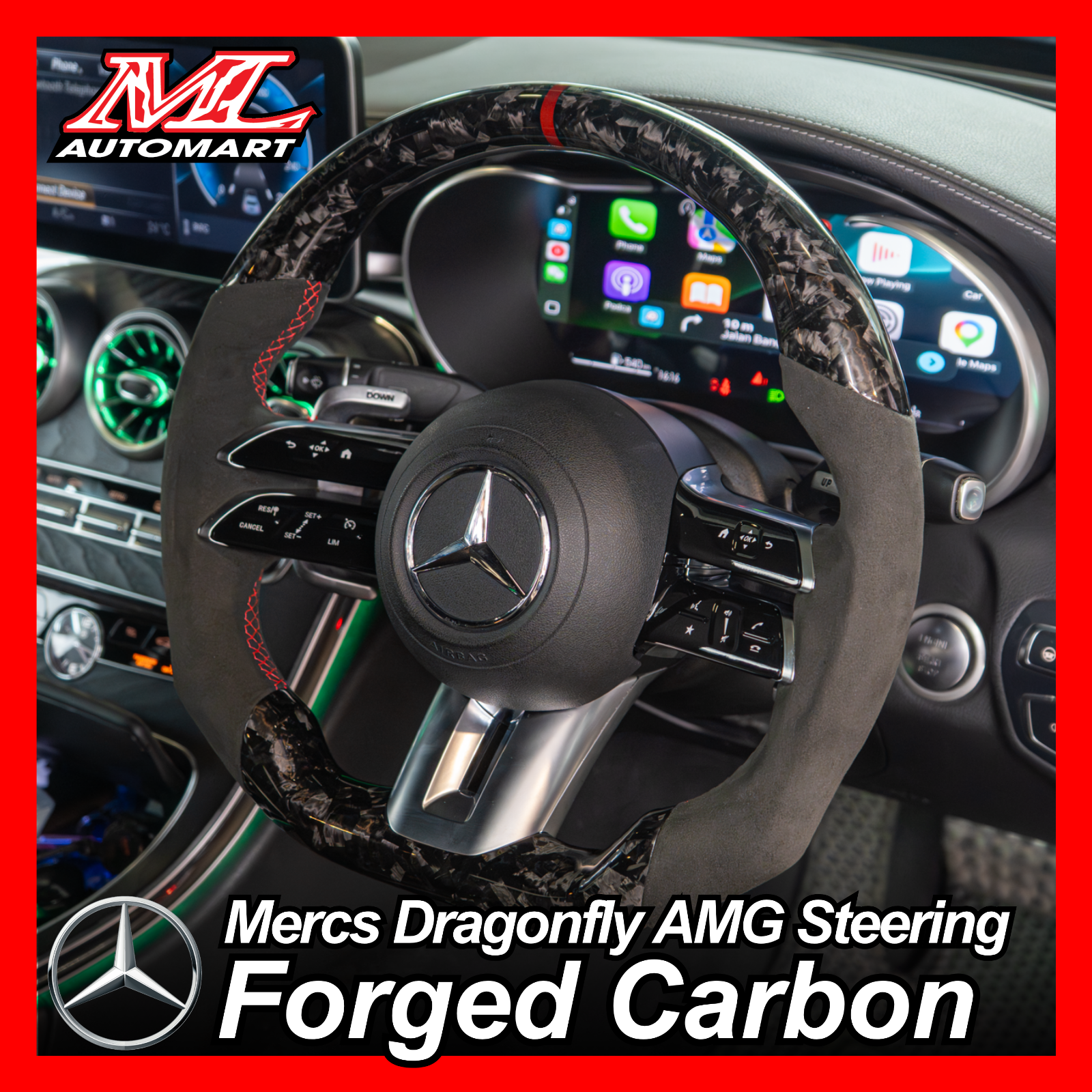 Mercedes Benz Dragonfly AMG Forged Carbon Steering