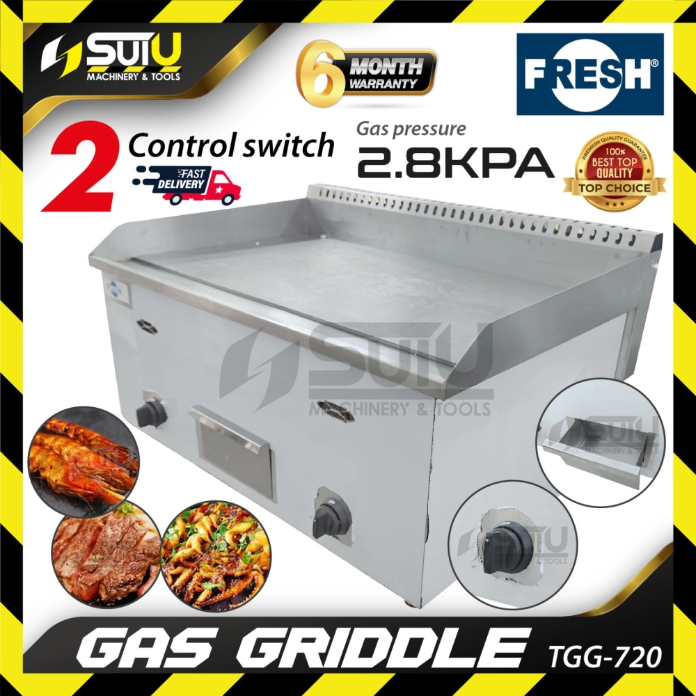 FRESH TGG-720 / TGG720 LPG Gas Griddle 2.8kPa