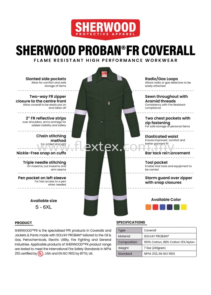 Proban FR Coverall - DGreen JB, Johor Bahru, Malaysia Supplier ...