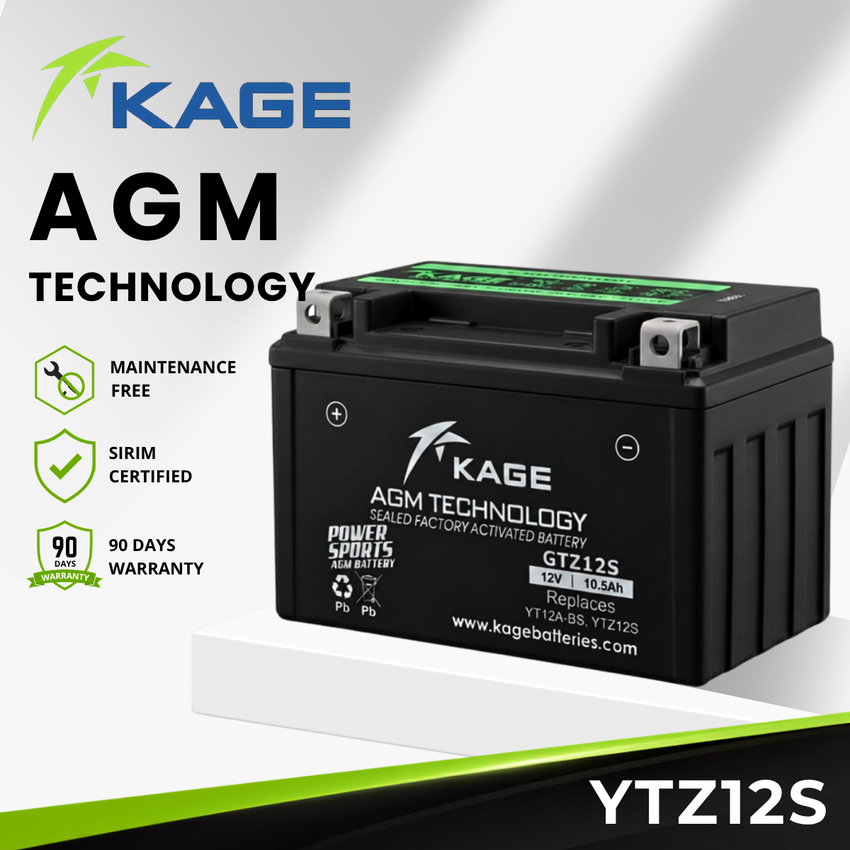 YTZ12S KAGE - Bateri Yamaha T-Max 560