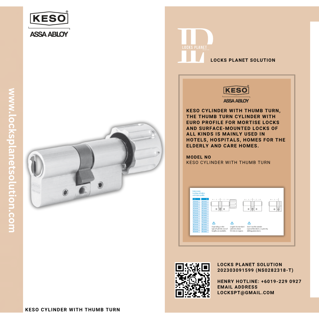 KESO CYLINDER WITH THUMB TURN