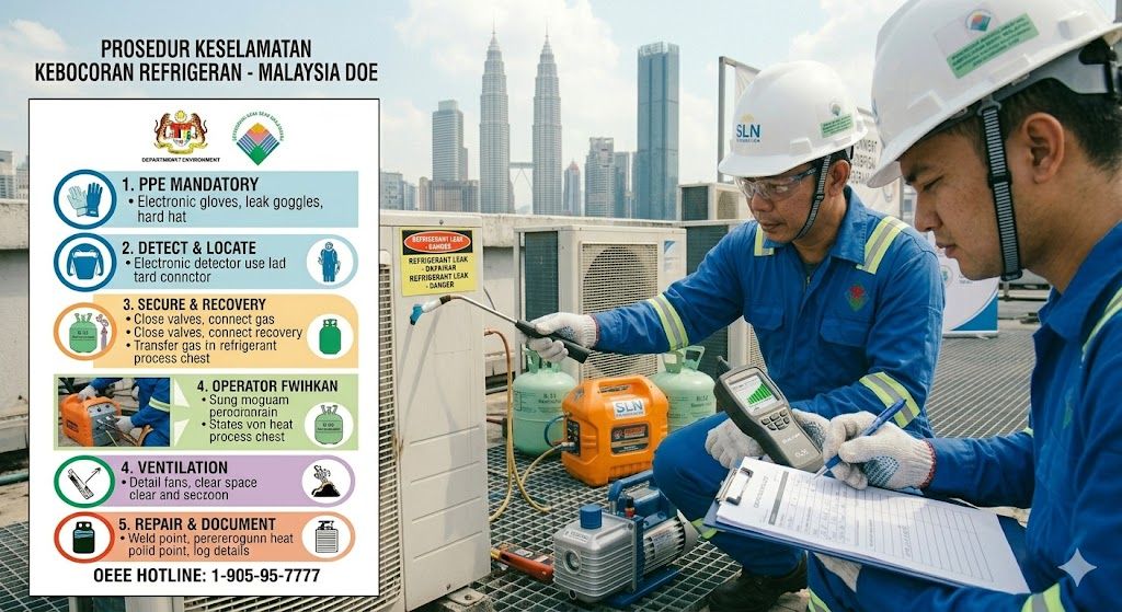 refrigerant leak safety procedures Malaysia DOE