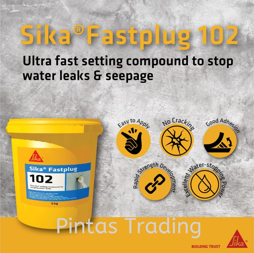 Sika Fastplug 102 | Ultra Fast Setting Compound for Stopping Water Leaks