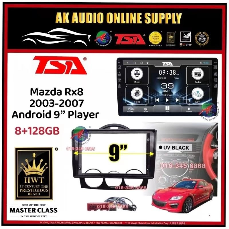 🎁Free AHD Camera🎁 8Ram + 128GB 4G◾TSA Mazda RX-8 RX8 2003 - 2007 Android 9'' inch TS10 Car Player Monitor