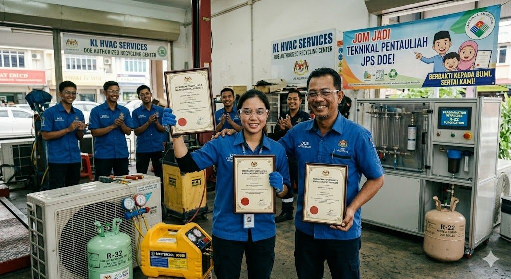 refrigerant recycling certification Malaysia DOE