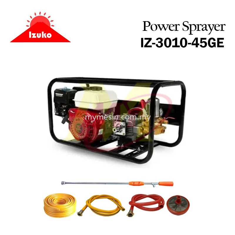 IZUKO IZ-3010-45GE 7Hp Engine Power Sprayer c/w Standard Accessories