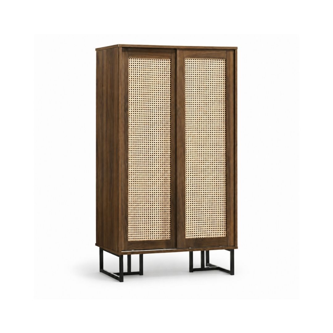 Laminated Finish Sliding Door Multipurpose Cabinet C/W Black Leg