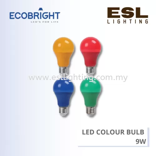 ECOBRIGHT LED Colour Bulb - 9W - 9WA60