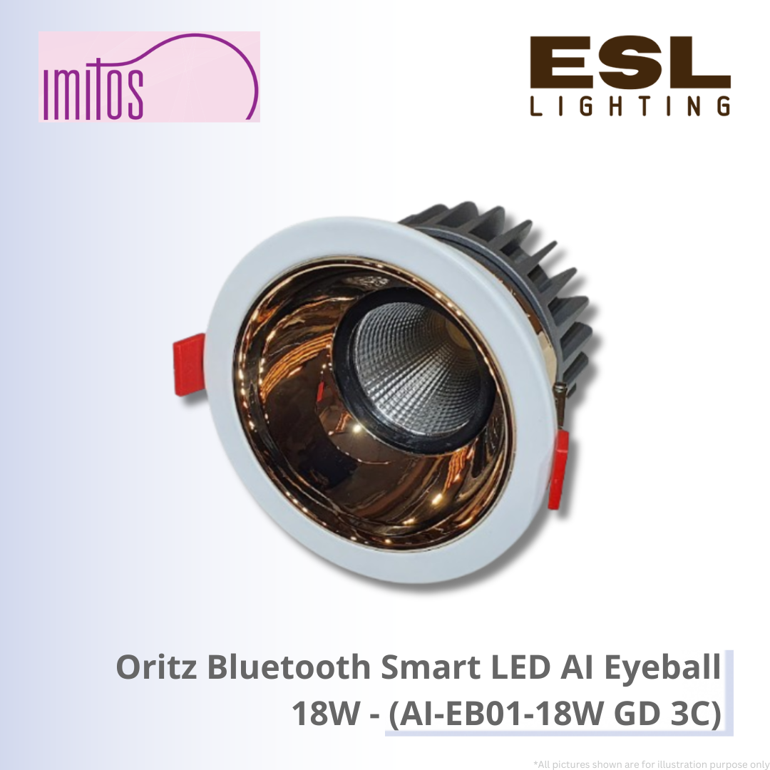 IMITOS Oritz Bluetooth Smart LED AI Eyeball 18W - AI-EB01-18W GD 3C