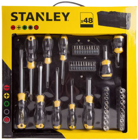 48pcs Screwdriver, Socket and Bit Set with Bonus Bag
