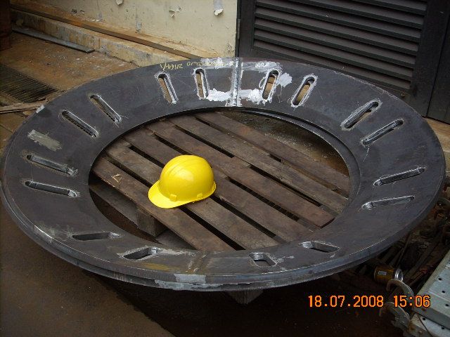 Custom Metal Roll to Cone with Cut Slots