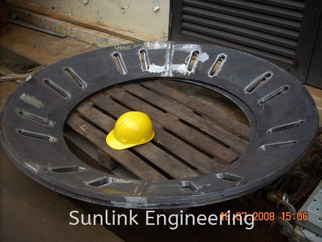 Custom Metal Roll to Cone with Cut Slots