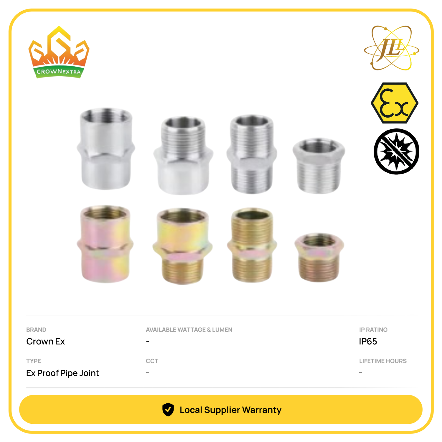 CROWN EX EXPLOSION PROOF HAZARDOUS FLAMEPROOF ANTI SPARK PIPE JOINT REDUCER BHJ