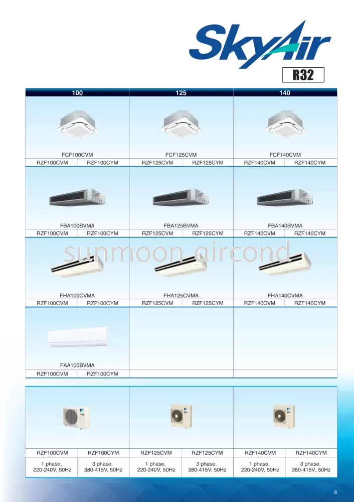 DAIKIN CEILING CASSETTE R32 STANDARD INVERTER FCF-C SERIES (RAWANG)