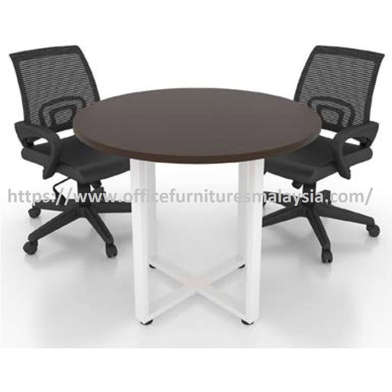 3 ft Firm Discussion Table with X Shape Metal Leg OFFXRX9090