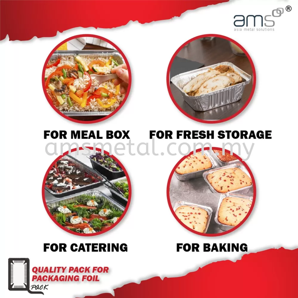 Aluminium Container Foil Code 53900  S Size 323x 265 x 61 H (2PCS/5PCS) With / Without Lid