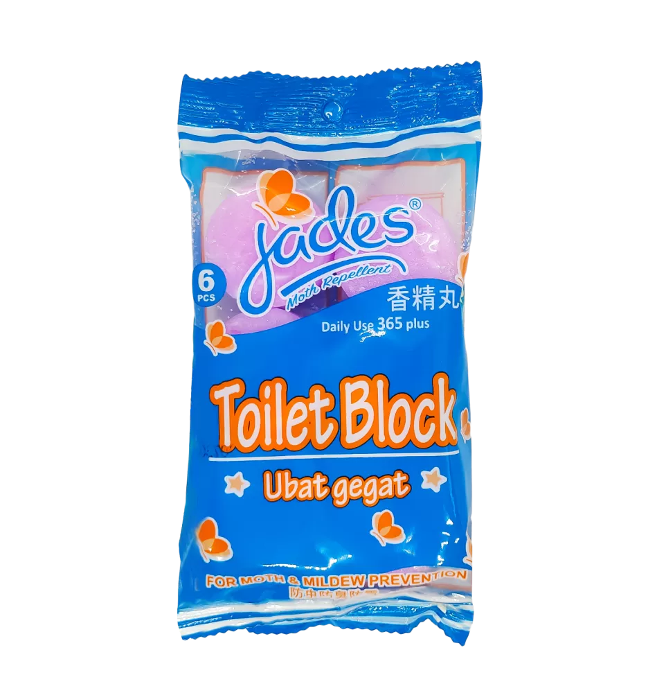 Jades Toilet Blocks 6pcs - Purple (Moth Balls / Ubat Gegat)