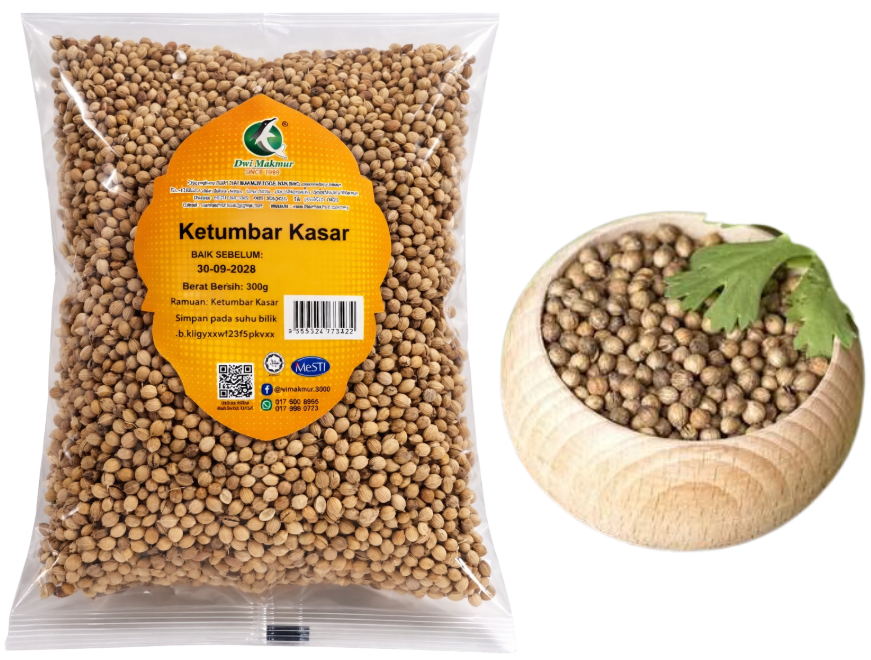 Coarse Coriander Seeds 300 Grams RM4.00 X 10 Units C.Dwi Makmur