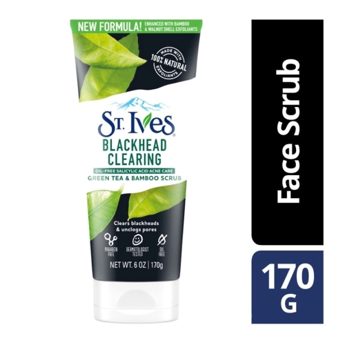 ST.Ives Blackhead Clearing Green Tea & Bamboo Scrub 170g
