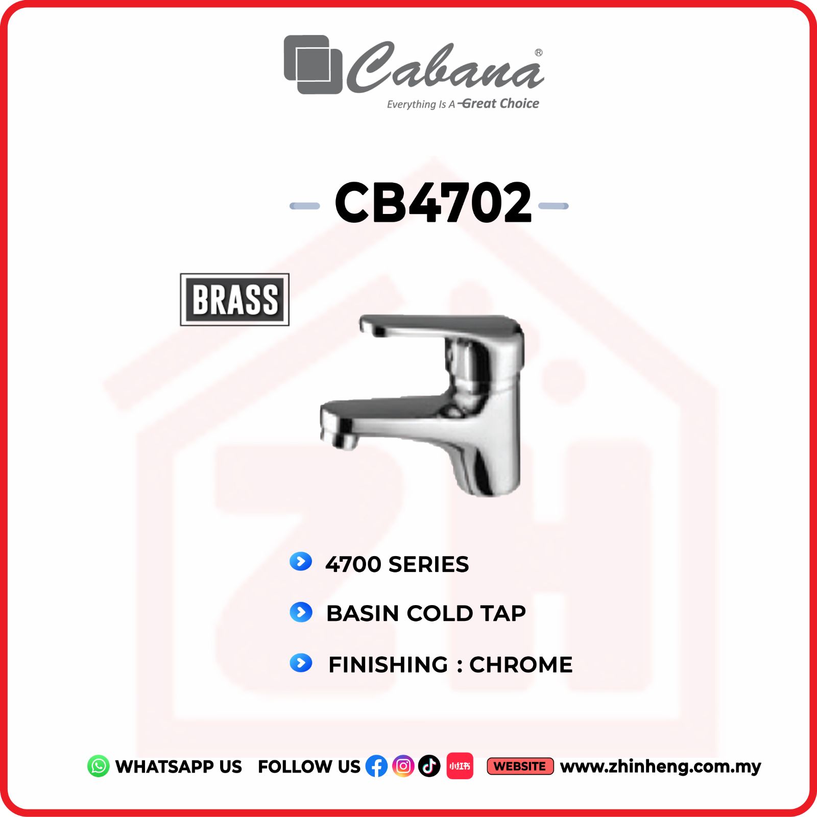 CABANA  BASIN COLD TAP  CB4702