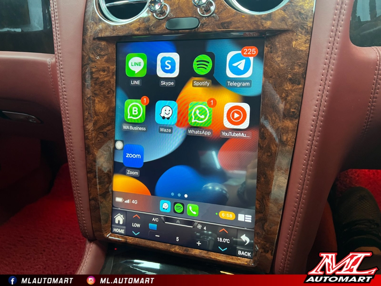 Bentley Continental GT Vertical Style Android Monitor (12.1")