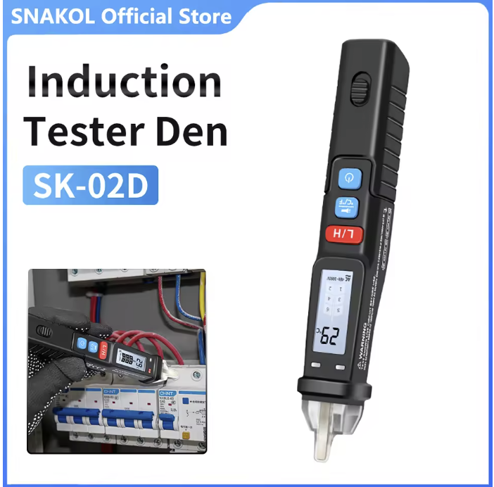SNAKOL  SK-02D Non-Contact Voltage Detector Electric Tools Voltage Meter Smart Voltage Test Pen Breakpoint Finder 48-1000V