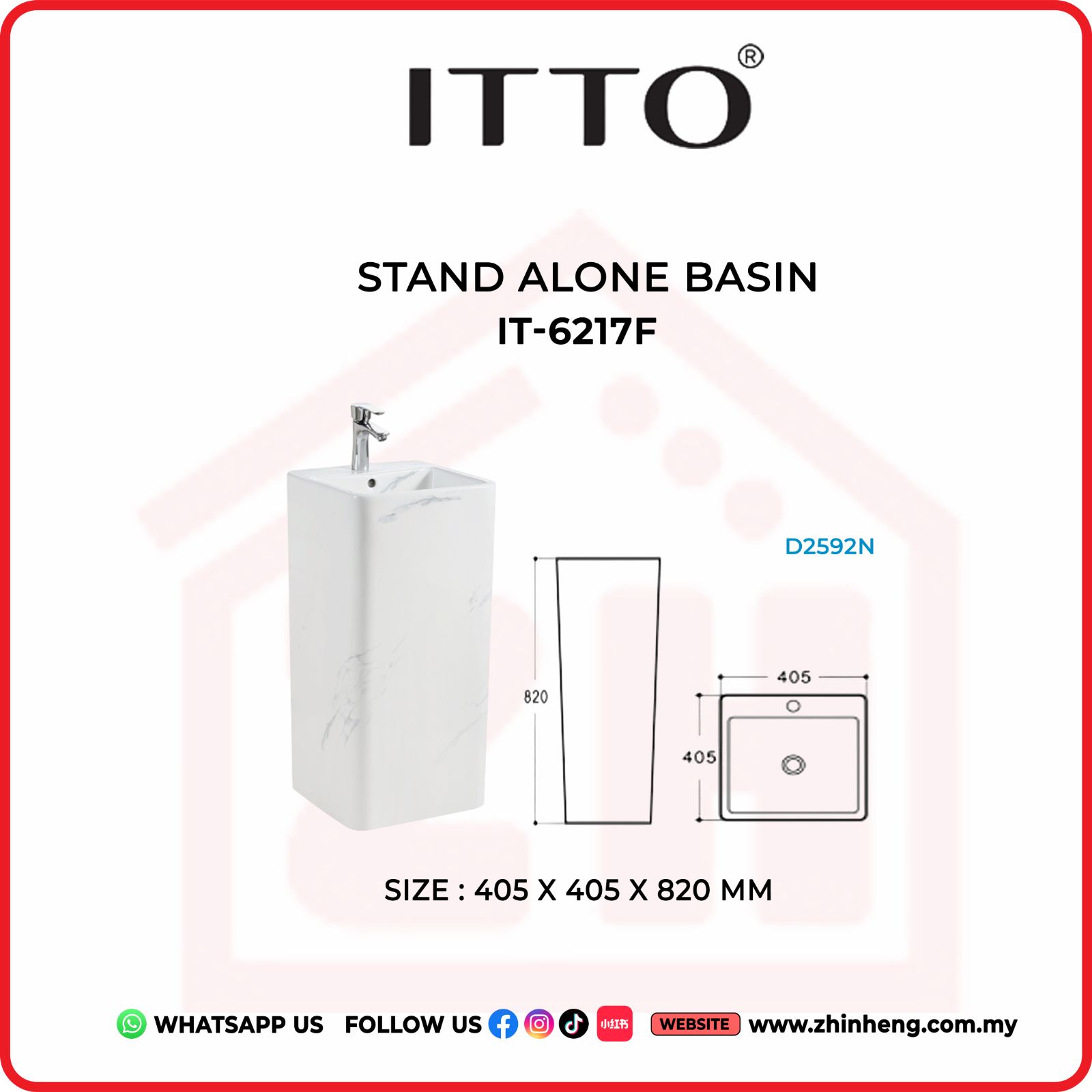 ITTO STAND ALONE BASIN IT-6217F