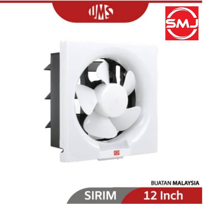 UMS 30-WF 12” Wall Exhaust Fan (White)