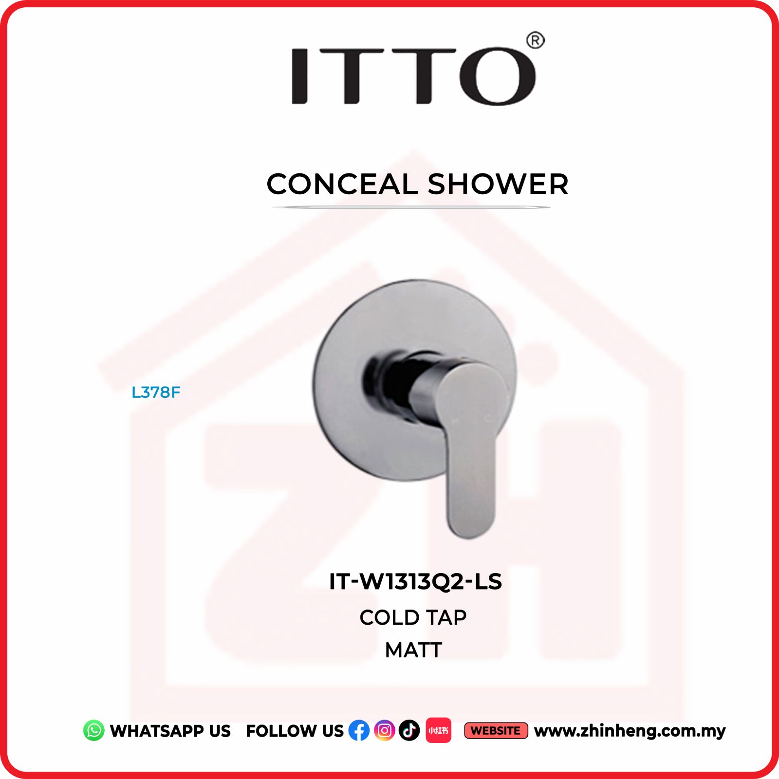 ITTO CONCEAL SHOWER TAP  IT-W1313Q2-LS
