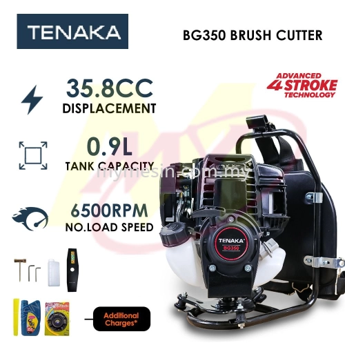 Tenaka Backpack Brush cutter Mesin Rumput 4 Stroke 35.8CC *NEW*