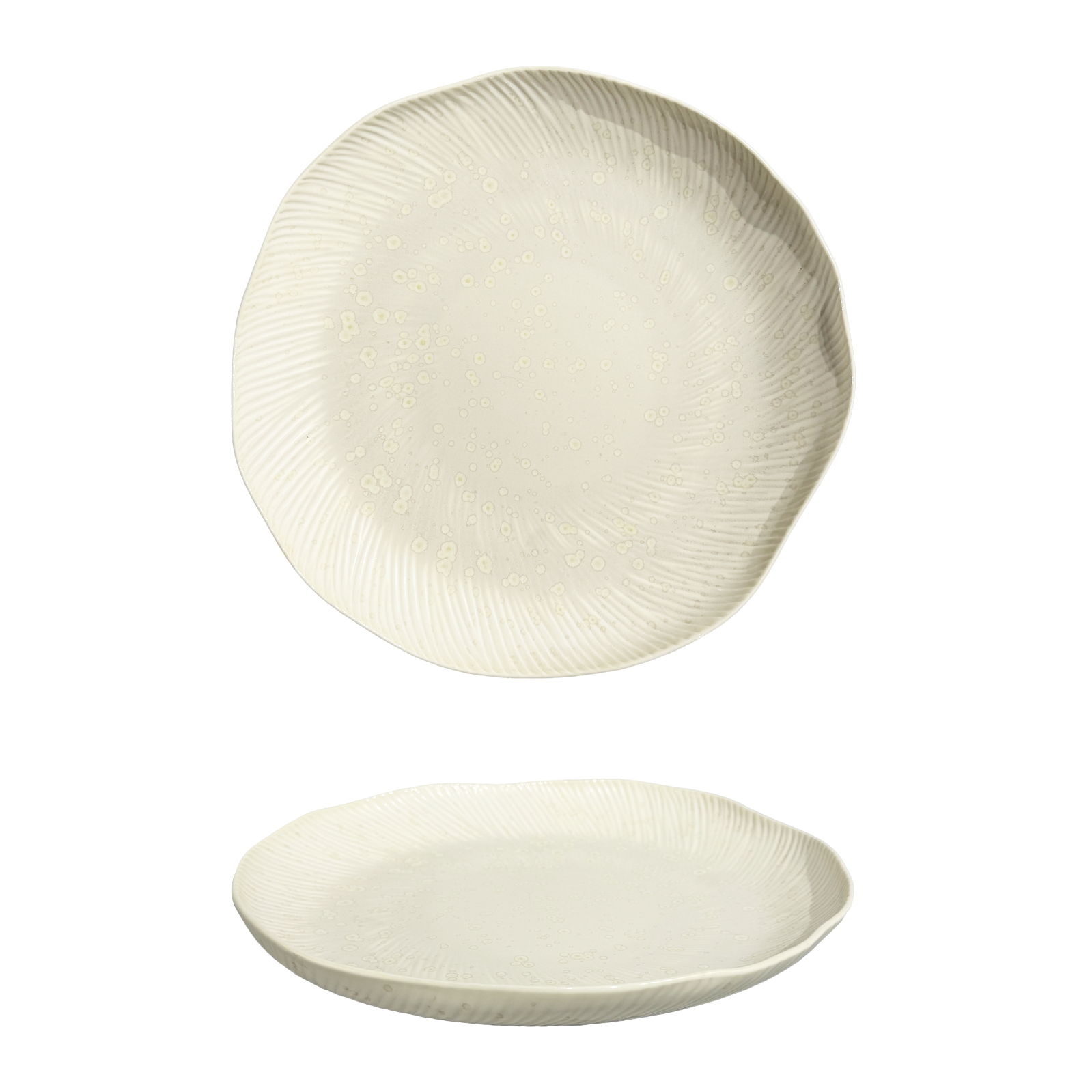 MX Lotus leaf deep plate 琥珀鹅黄8'' 10'' 12'' 荷口深盘
