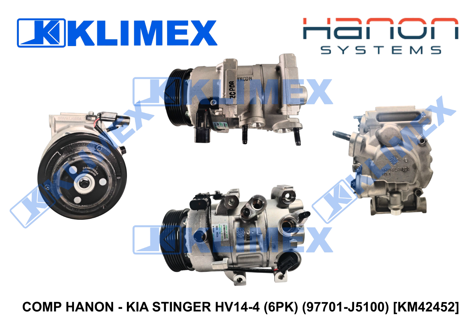 COMP HANON - KIA STINGER HV14-4 (6PK) (97701-J5100) [KM42452]