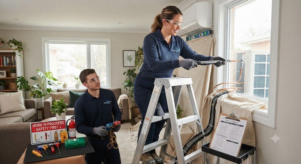 Split AC installation safety procedures