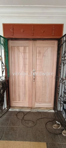 Wood Door Semi Solid Door  Laminated Compress Wood Solid Wood Solid Door Double Leaf SRD4L