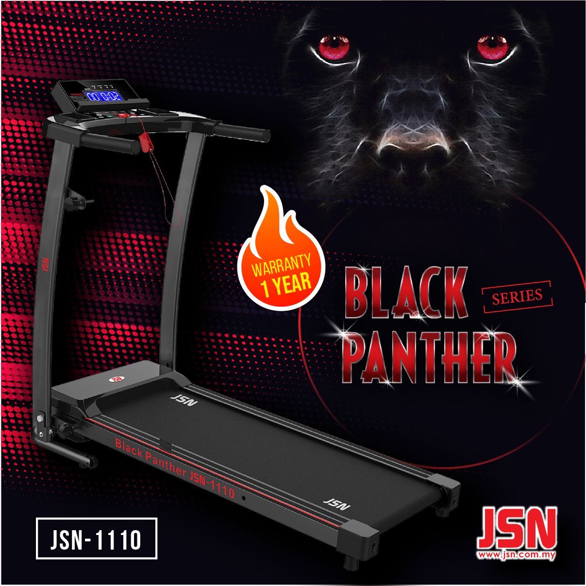 JSN-1110 Black Panther Treadmill